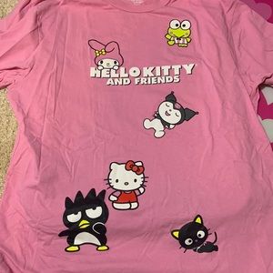 PINK HELLOW KITTY AND FRIENDS T SHIRT